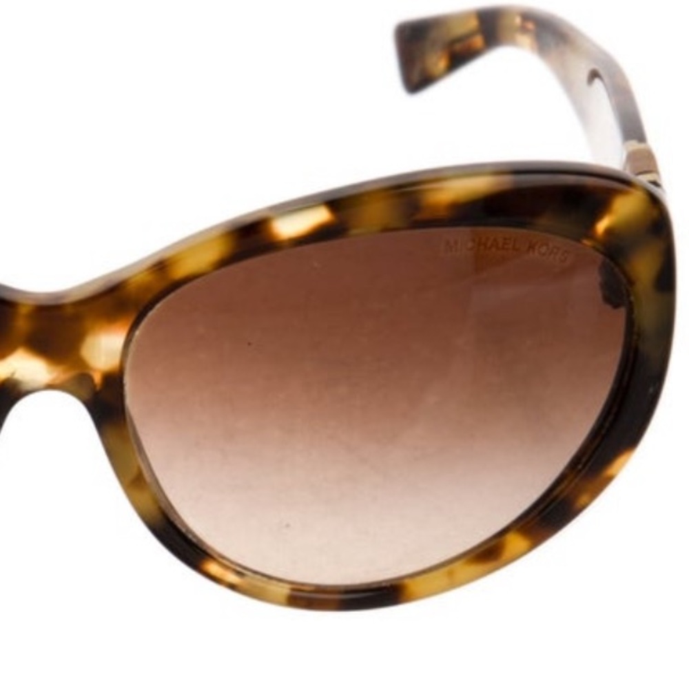 Michael Kors Brown Tortoiseshell Acetate Oversize Sunglasses - Picture 5 of 7